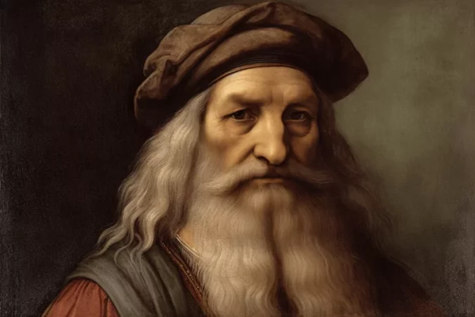 Portret Leonarda da Vinci.